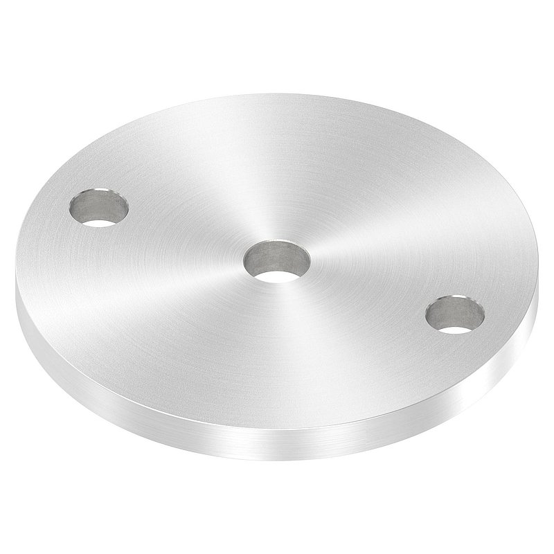 Anchor plate Ø 100x8mm, with round grinding, AISI304
