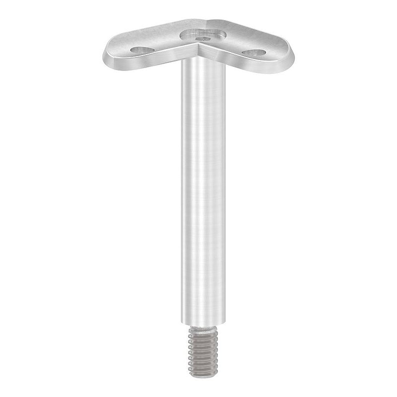 Pin Ø 12mm with 90° handrail connection plate for tube 42.4mm, AISI304