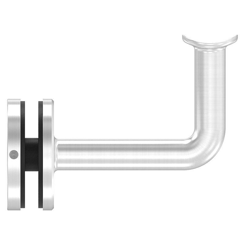 Handlaufhalter für Glas, Handlaufanschlussplatte 42,4mm, V4A