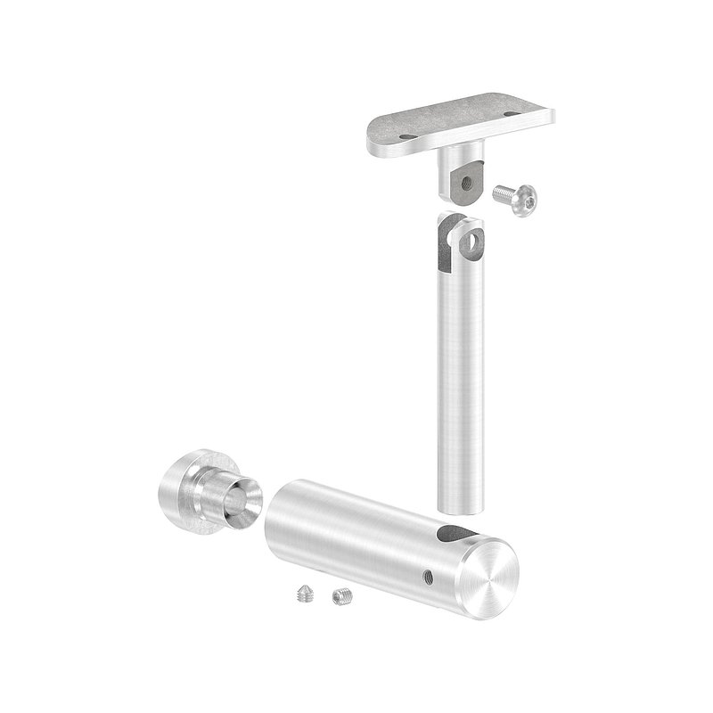 Handrail holder with joint, handrail connection plate 42.4 mm, AISI304