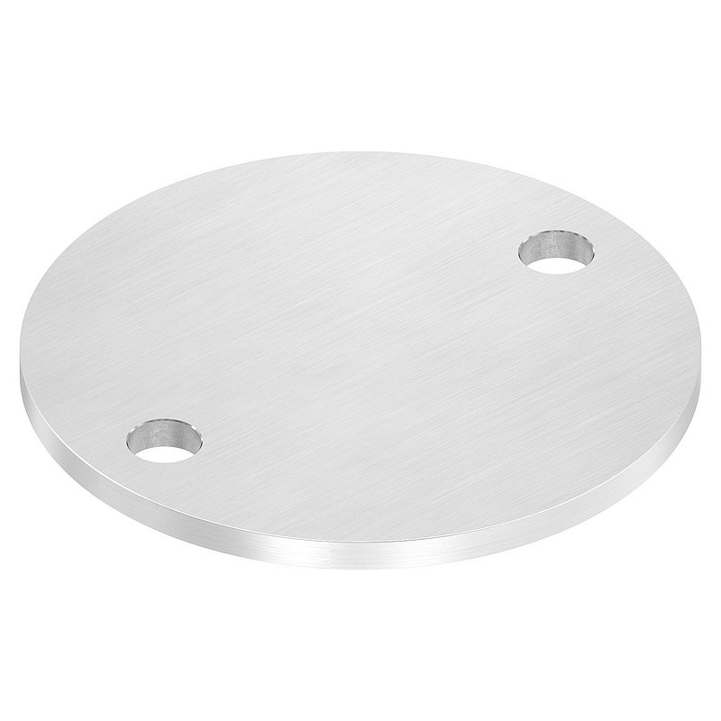 Plaque d'ancrage Ø 120x6mm, avec ponçage longitudinal, V2A
