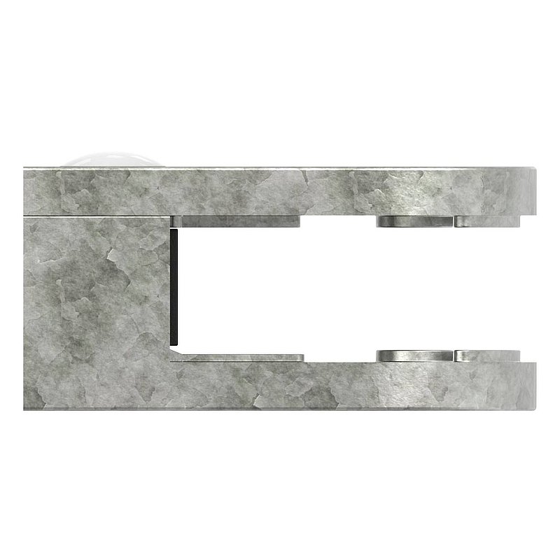 Glass clamp Mod. 38, connection: straight, raw zinc
