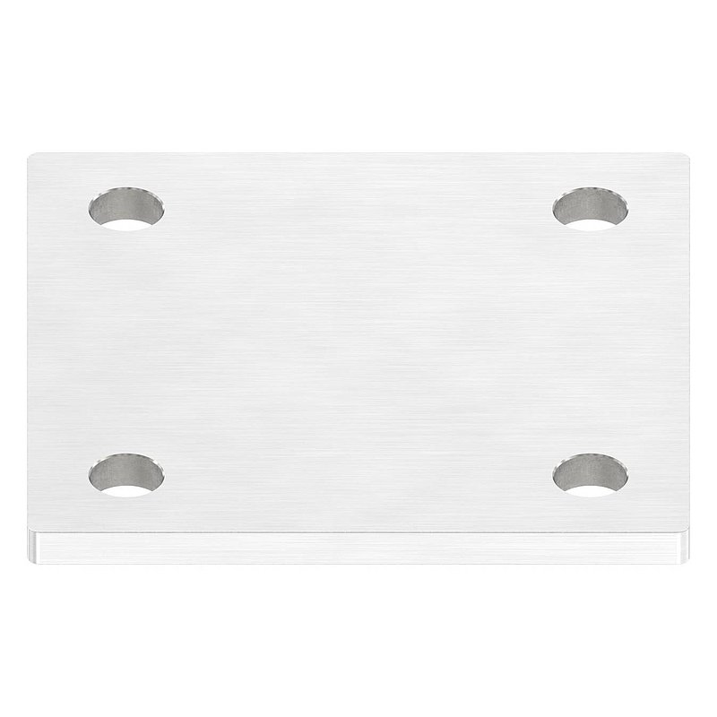 Ankerplatte, 100x100x6mm, mit Längsschliff, V2A