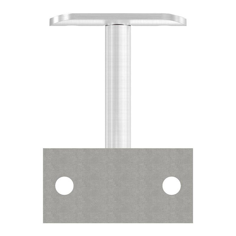 Handrail bracket with handrail connection plate 42.4 mm (round plate and bracket welded),