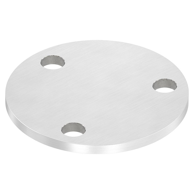 Ankerplatte Ø 100x6mm, mit Längsschliff, V2A
