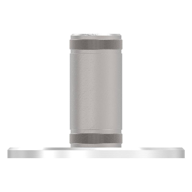 Ancrage mural et au sol avec striures, pour tube 33,7x2,0mm, V2A