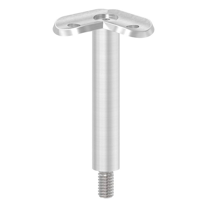Pin Ø 14mm with 90° handrail connection plate for tube 42.4mm, AISI304