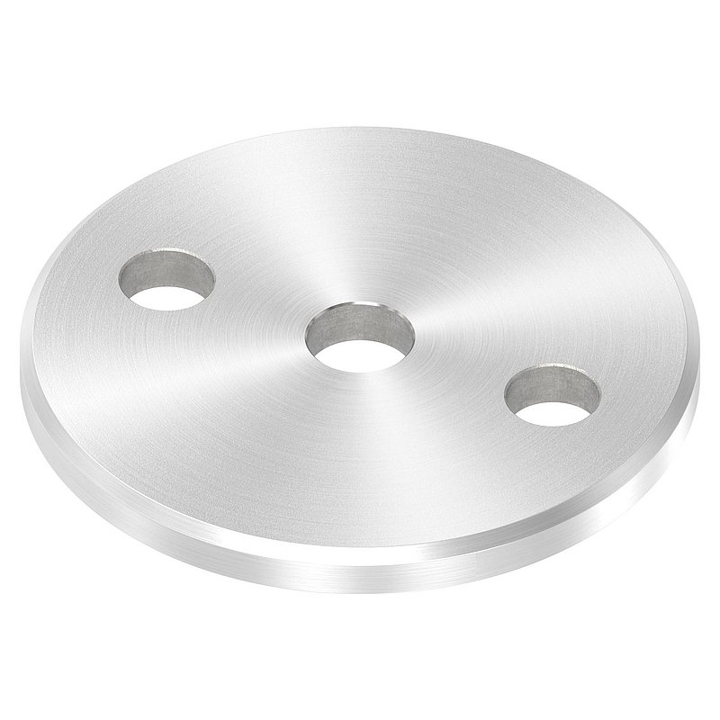 Anchor plate Ø 80x6mm, with bevelled edge and chamfer, AISI304
