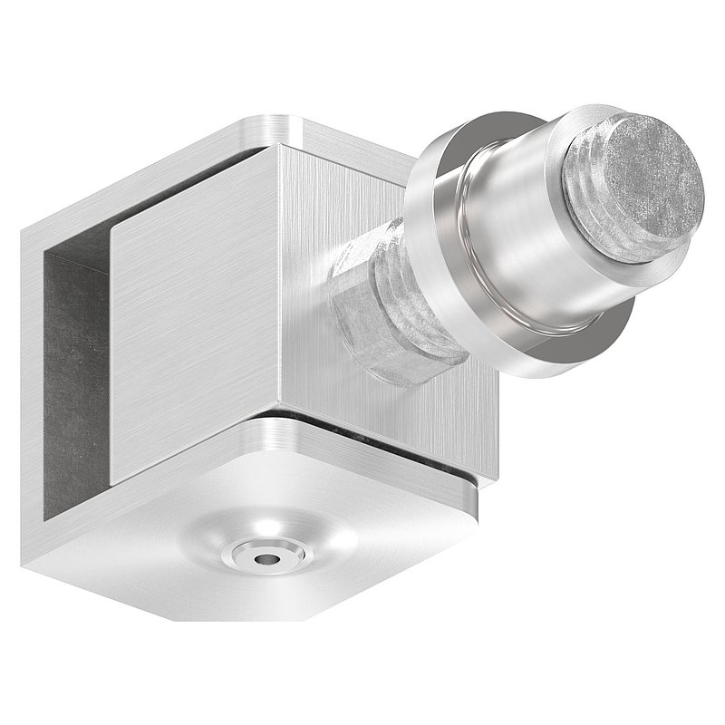 Gond à visser ajustable avec douille taraudée M16, V2A