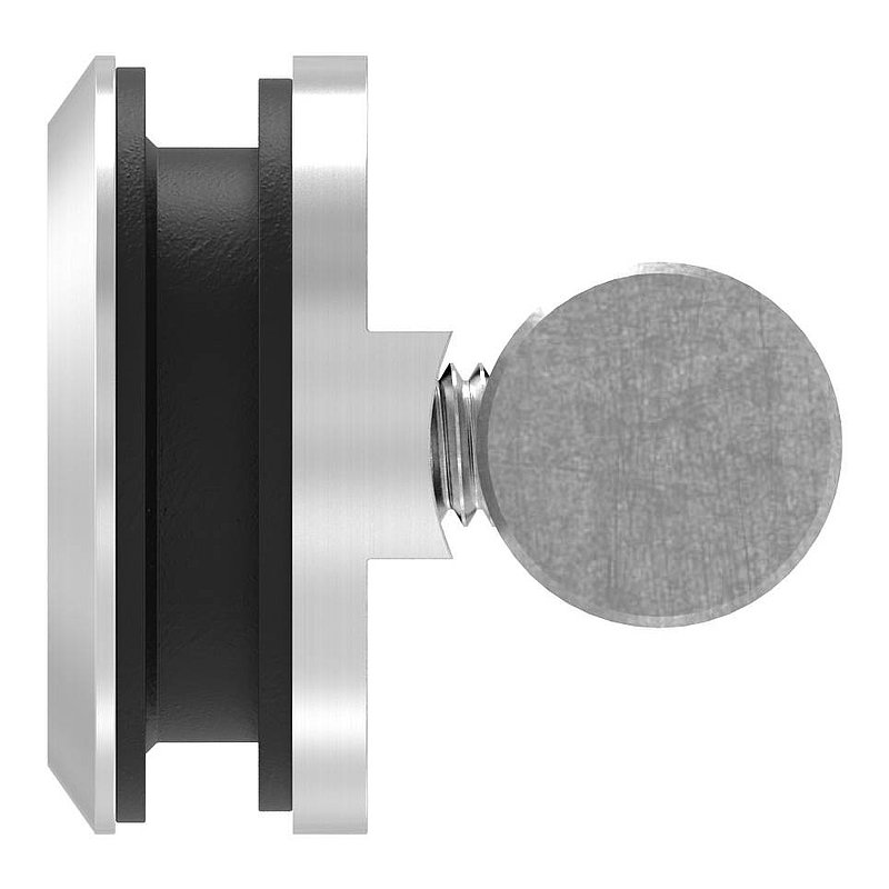 Wandhalter für Laufschiene an Glaswänden, V2A