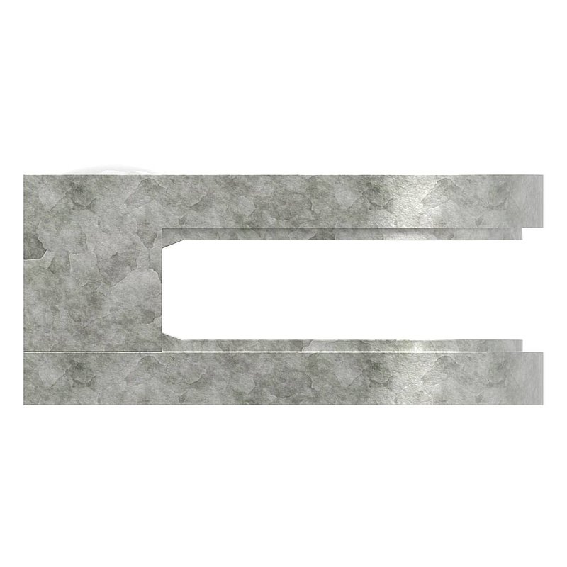 Glass terminal mod. 12, connection: straight, raw zinc