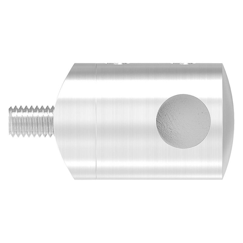 Cross bar holder for 33.7 mm tube, blind hole right 10.2 mm, AISI304