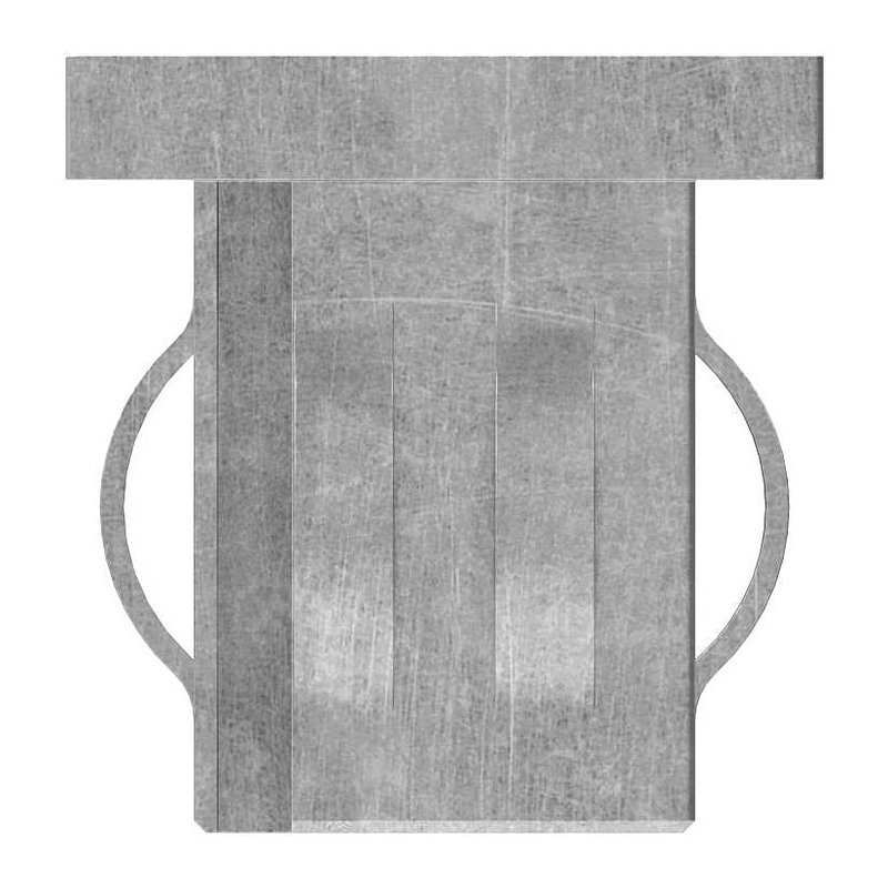 Stahleinschlagkappe, für Quadratrohr 30x30mm