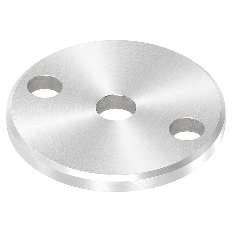 Anchor plate Ø 70x6mm, with bevelled edge and chamfer, AISI304