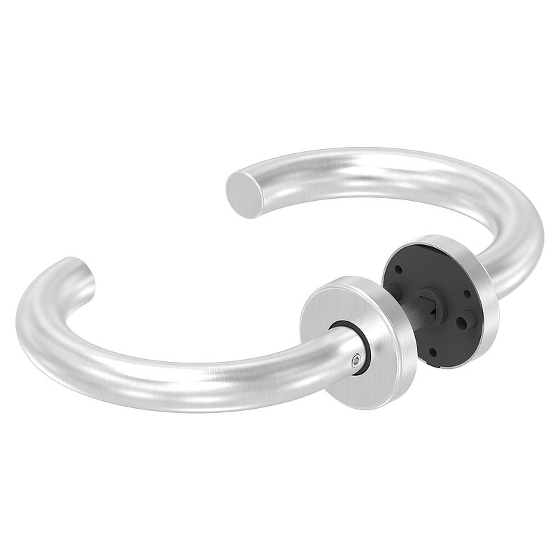 Pair of lever handles, rotatable, AISI304
