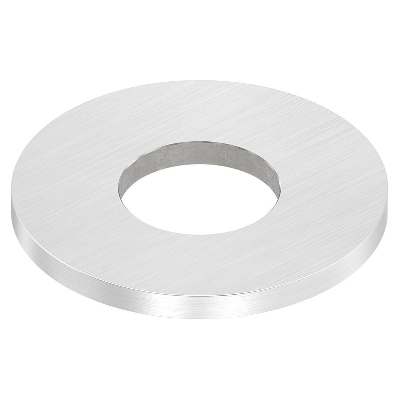 Anchor plate Ø 80x6mm, with longitudinal grinding, AISI304