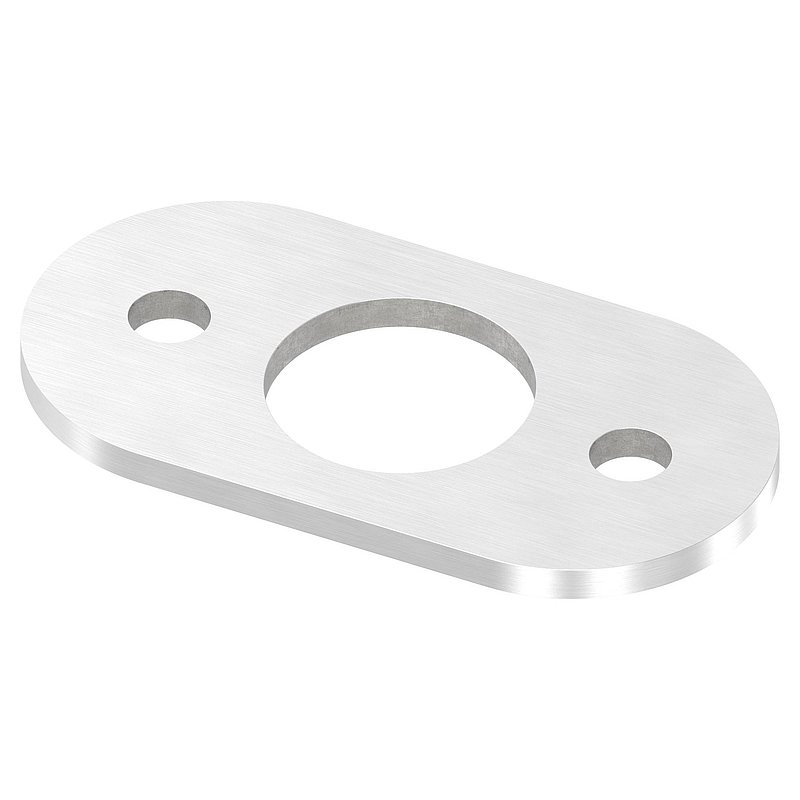 Anchor plate, 125x65x6mm, with longitudinal grinding, AISI304