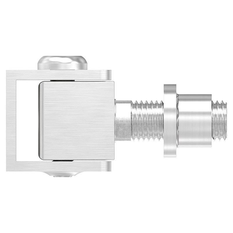 Gond à visser ajustable avec douille taraudée M16, V2A