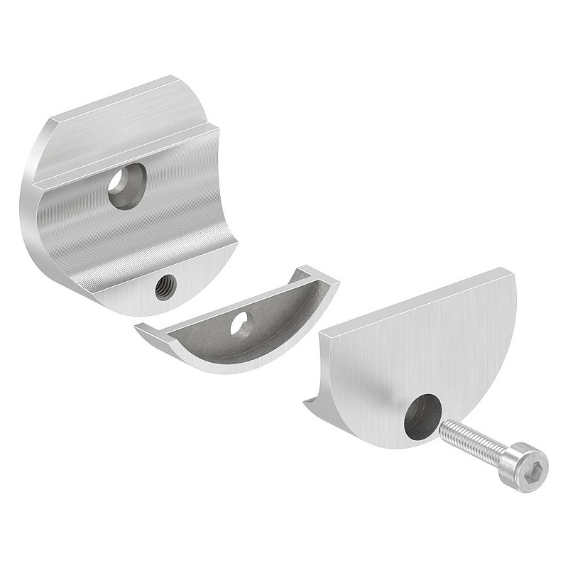 Fixation murale pour rail de guidage, V2A