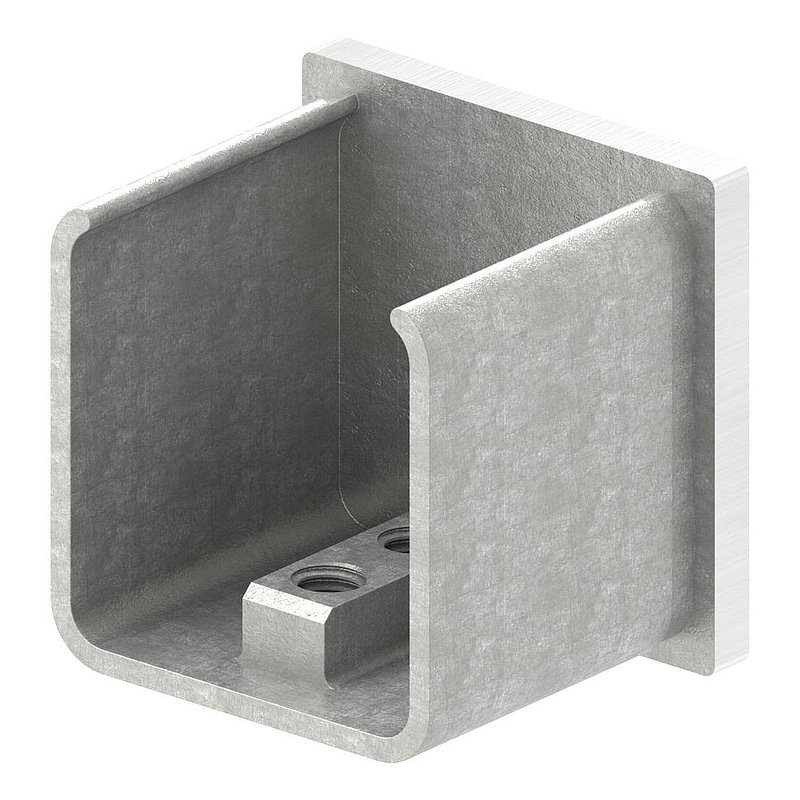 Endkappen, flach, für Quadratnutrohr 40x40mm, V2A