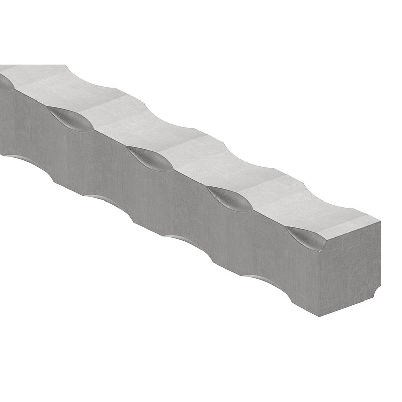 Vierkant S235JR, 20x20mm, L: 3000mm