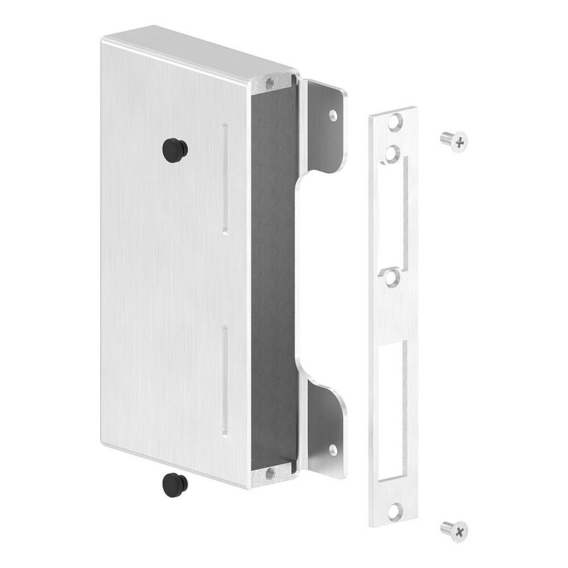 Gâche de serrure rectangulaire, acier inoxydable, à souder, 30mm, V2A