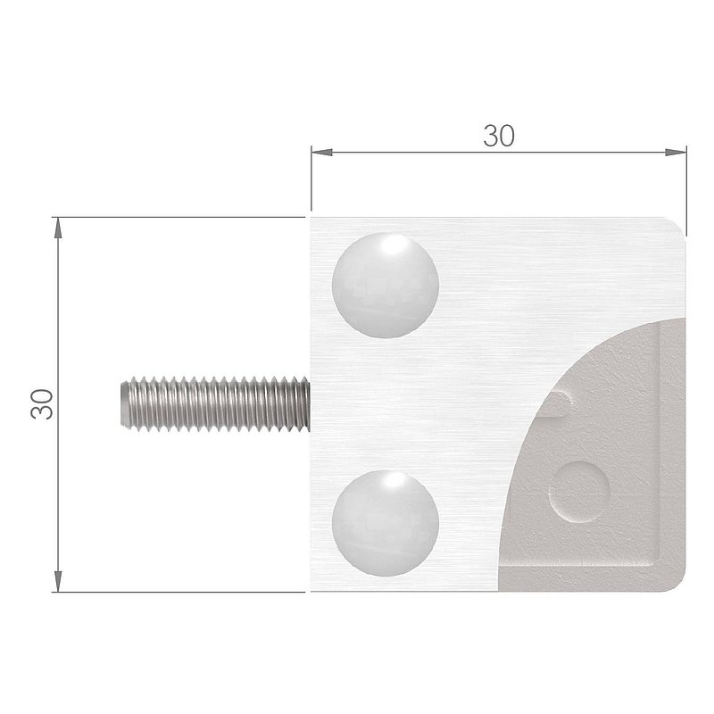 Glass clamp mod. 22, connection: 26.9mm, AISI304