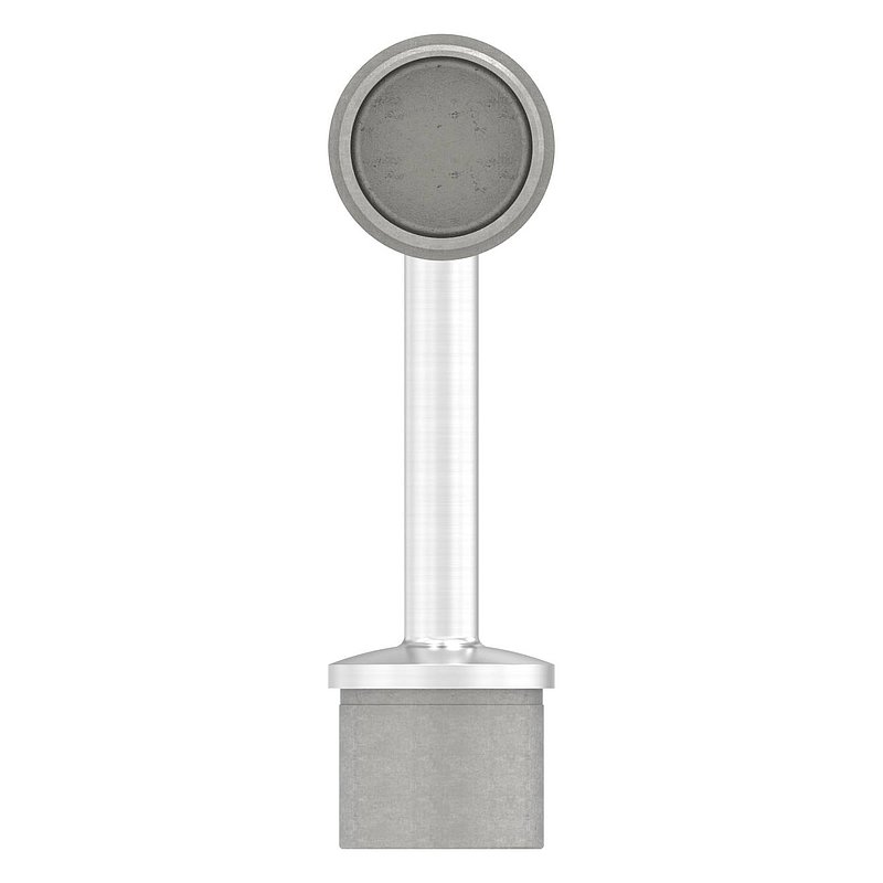 Rohrabschlussstopfen für Rohr 42,4x2,0mm, oben mit Gelenkstück, V2A
