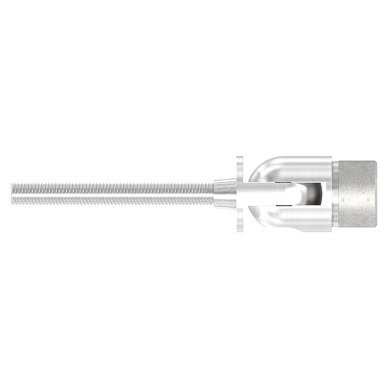 Wandhalter mit Gelenk zum Einbetonieren für Rohr 33,7x2,0mm, V2A