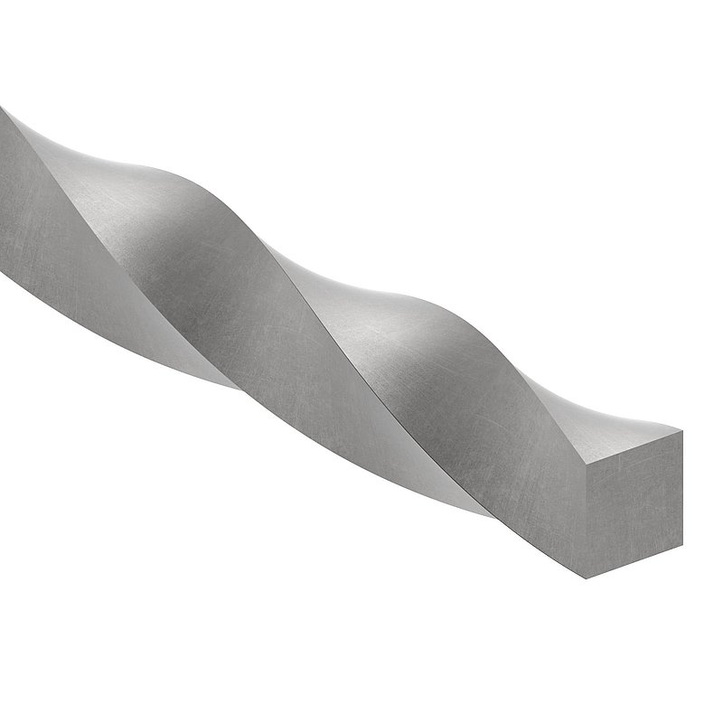 Vierkant 16x16mm, durchgehend gedreht, L: 3000mm