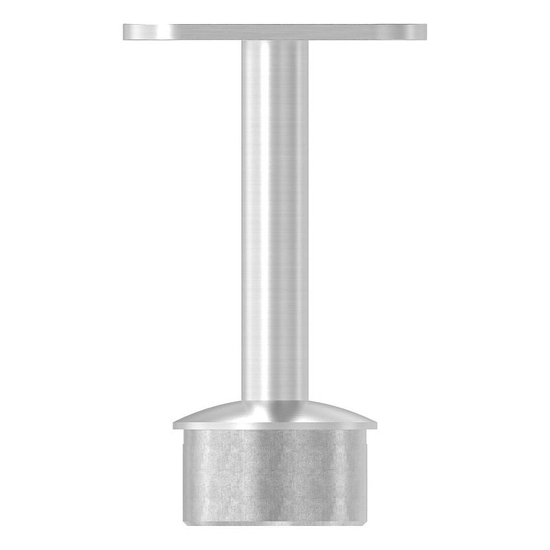 Rohrabschlussstopfen für Rohr 42,4x2,0mm, Handlaufanschlussplatte: flach, V2A
