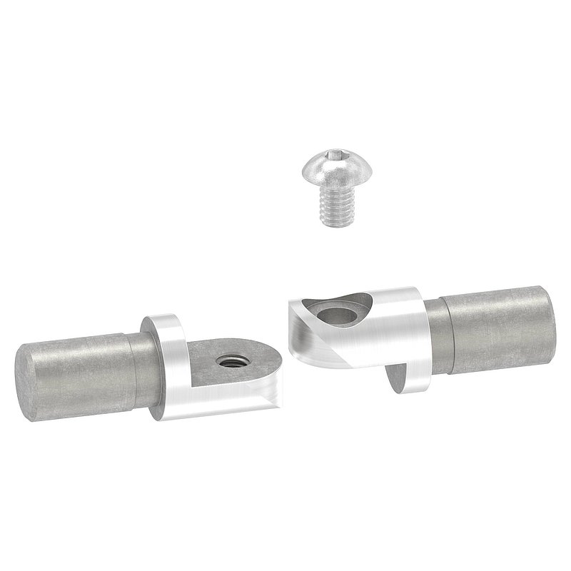 Tube connector with joint for tube 12.0x1.5mm, AISI304