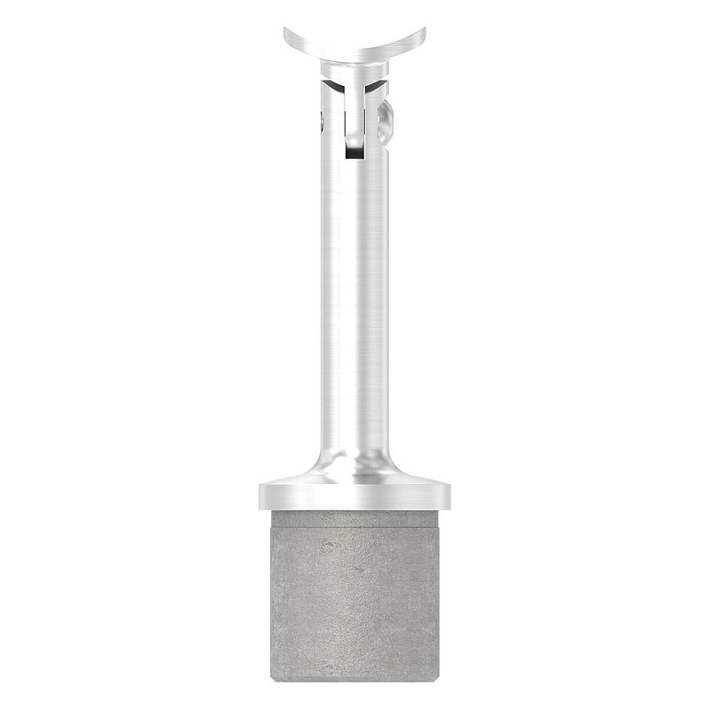 Rohrabschlussstopfen mit Gelenk und Platte, für 33,7x2,0mm, V2A