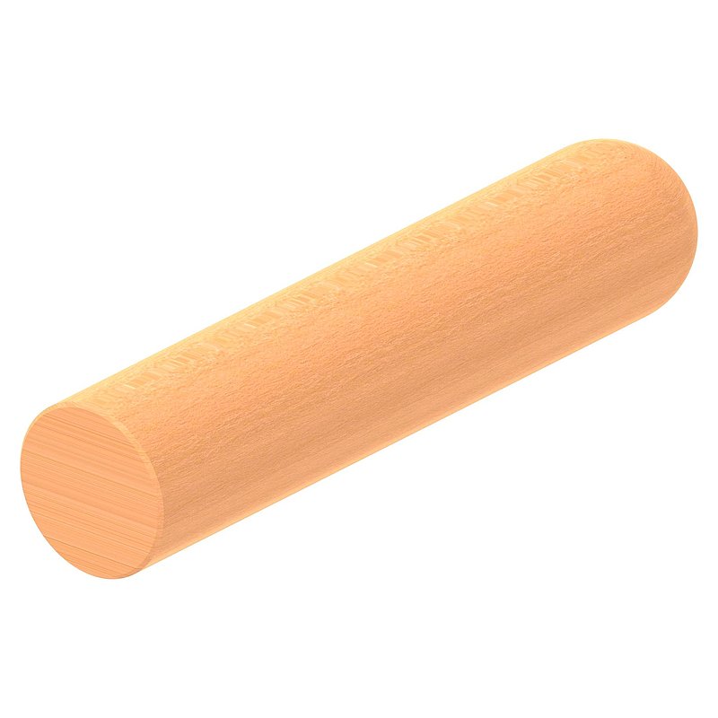 Holzhandlauf Buche gedämpft Ø 42mm, Länge 200mm, lackiert