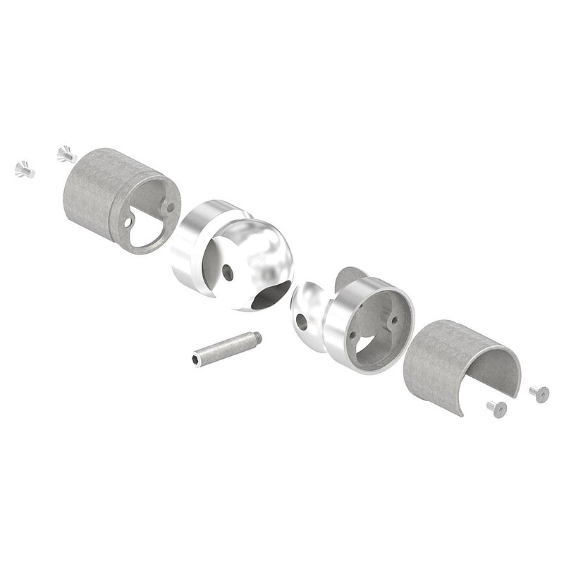 Raccord articulé pour tube à rainure LED 42,4mm, V2A