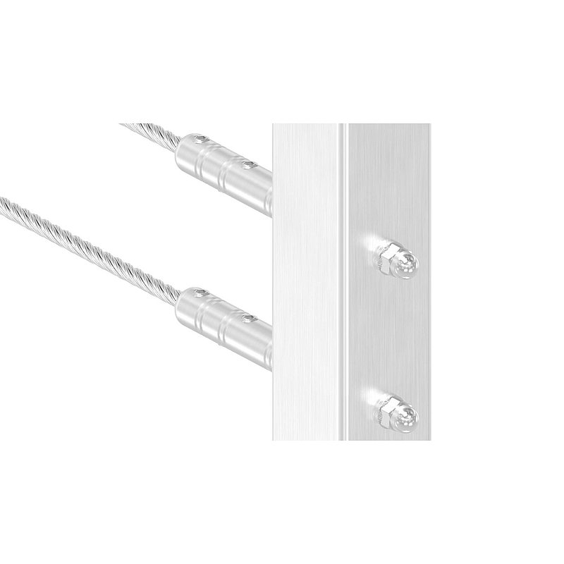 Threaded terminal for self-assembly, for 4mm cable, AISI304