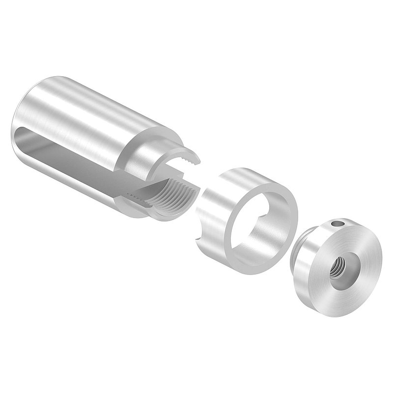 Brenk Grundhalter für Flachstäbe 50x8mm, ALU