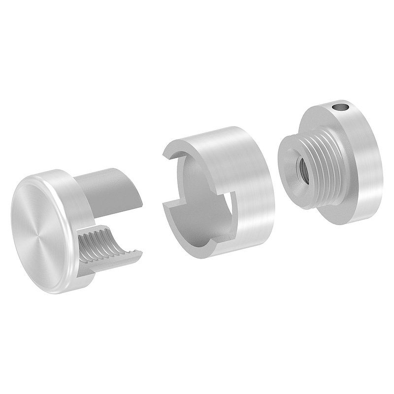 Brenk Grundhalter für Stäbe 12x12mm, ALU