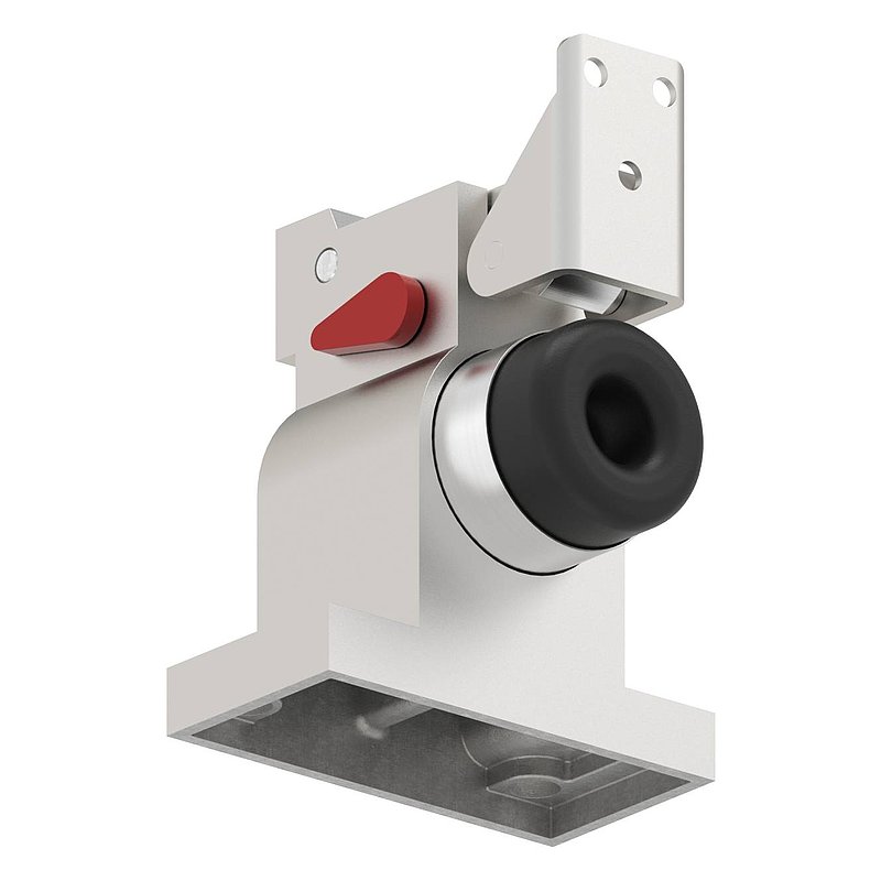 Door retainer and closer, aluminium
