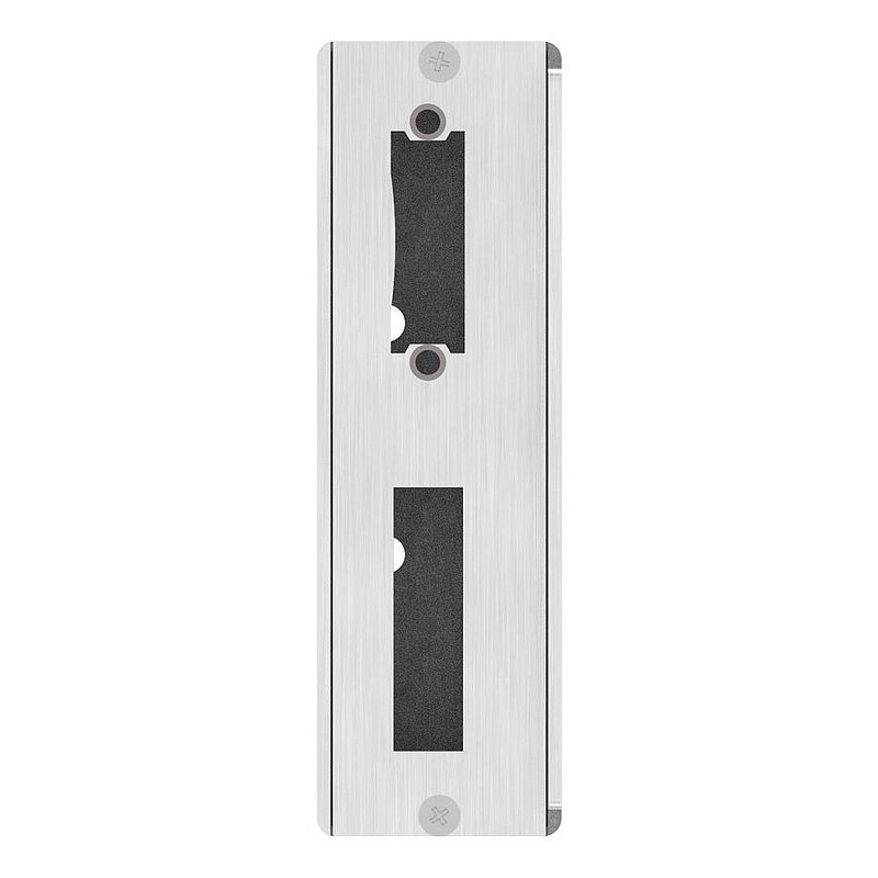 Gâche de serrure rectangulaire, acier inoxydable, avec entraxe 72mm, 50mm, V2A