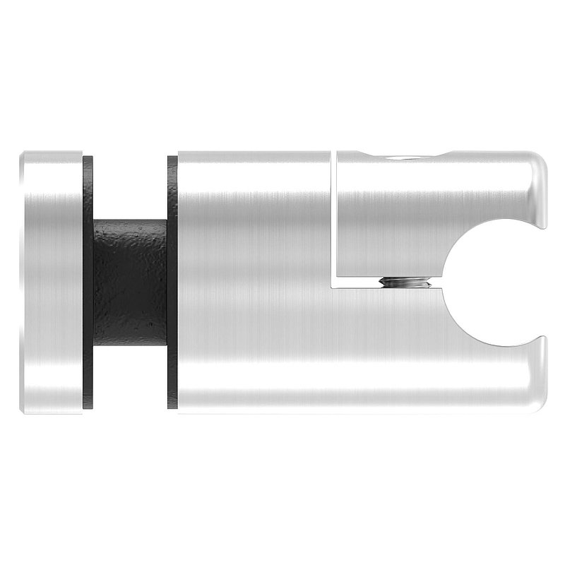 Point de fixation sur verre Ø 25mm avec pince support de lisse, V4A