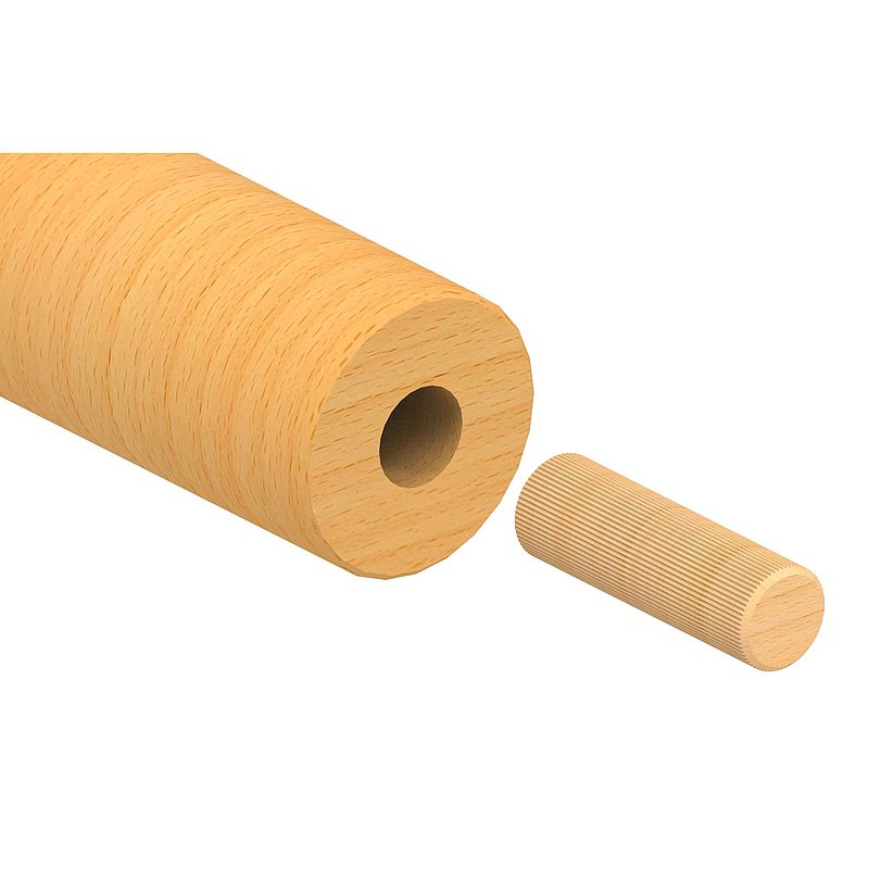 Bohrlehre für Holzhandlauf Ø 42,4mm für Dübel Ø 15mm