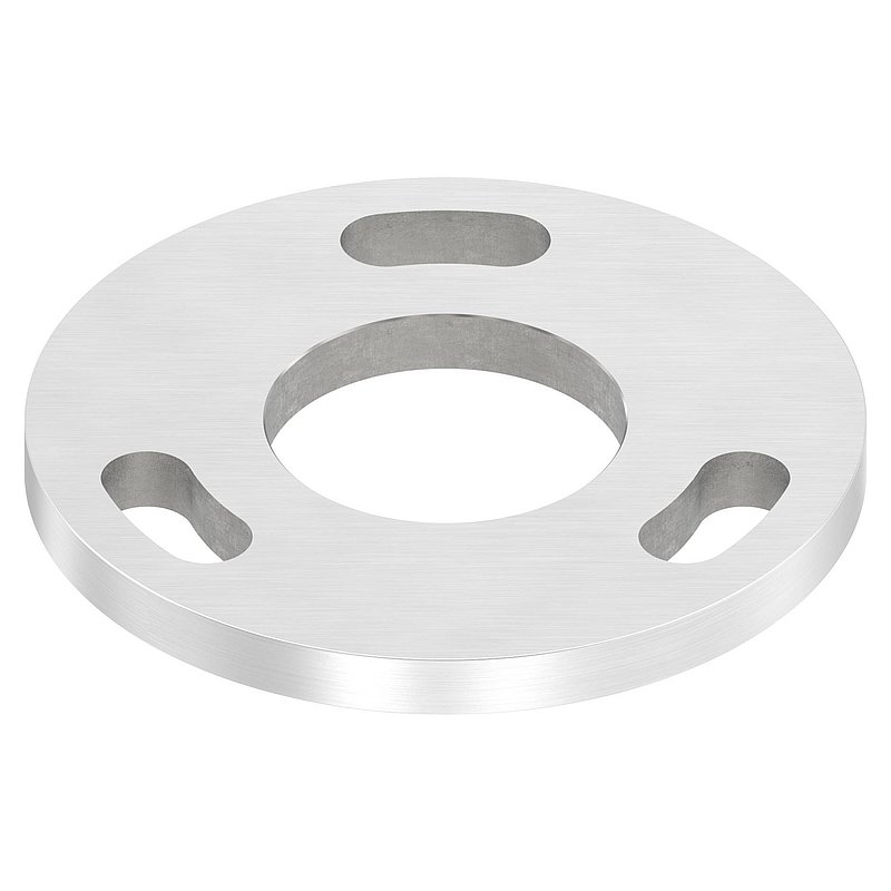 Ankerplatte Ø 100x8mm, mit Längsschliff, V2A
