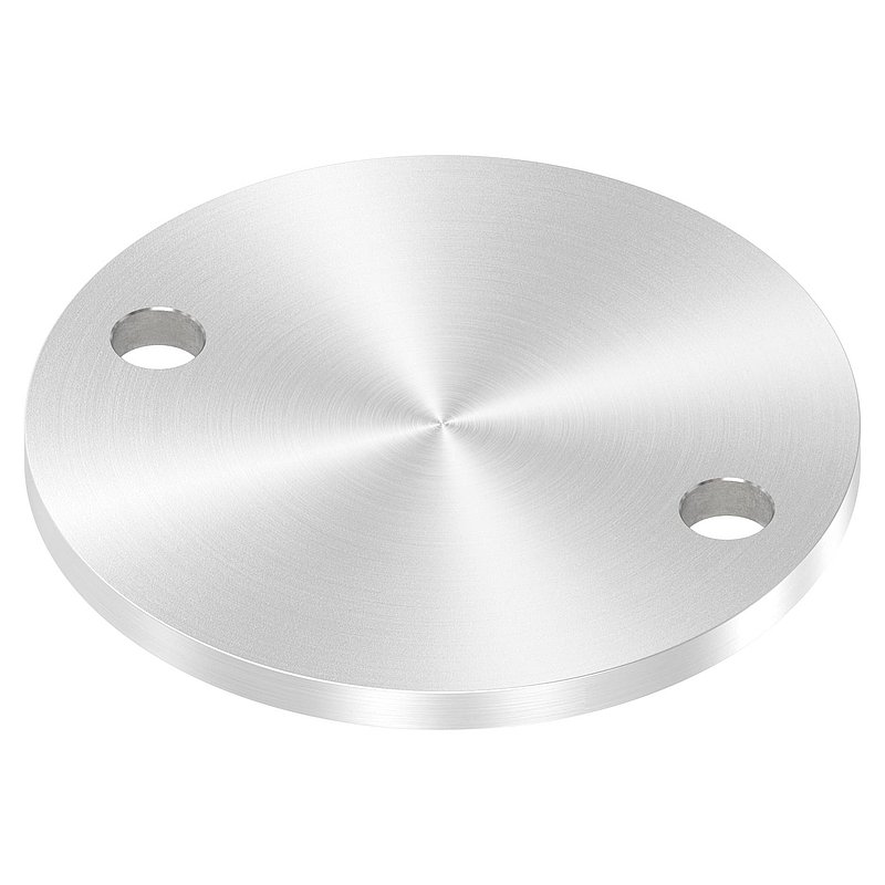 Anchor plate Ø 100x6mm, with round grinding, AISI304