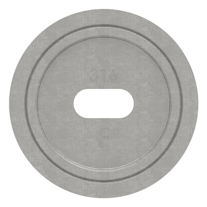 Wall mounting for slotted tube 42.4 mm, right, AISI316