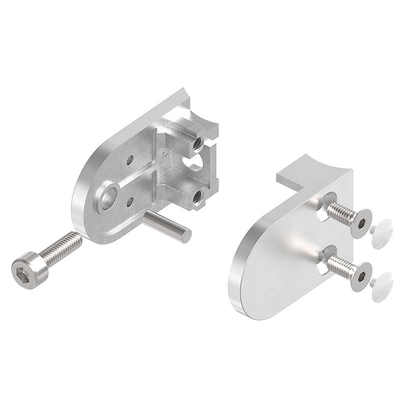 Glass clamp mod. 16, connection: 26.9mm, AISI316