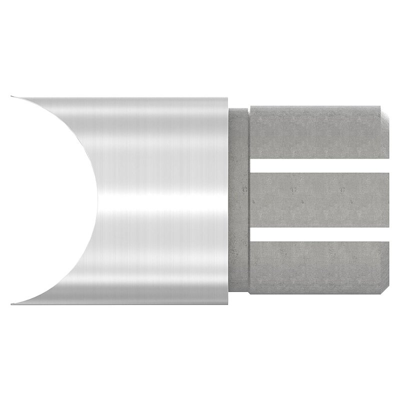 Anschlussstück 90°, Anschluss oben: 48,3mm, V2A