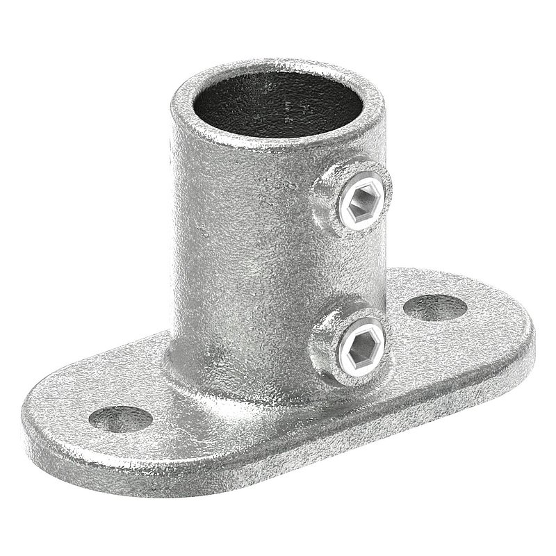 Wandhalter mit 2 Bohrungen, für Rohr Ø 33,7mm