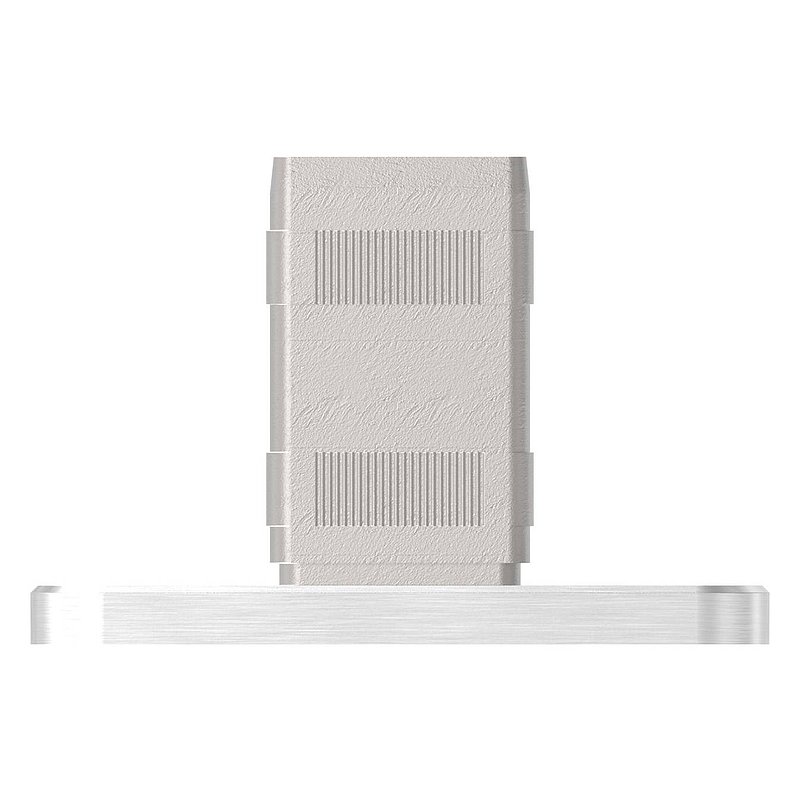 Ancrage mural et au sol avec striures, pour tube carré 40x40x2,0mm, V4A