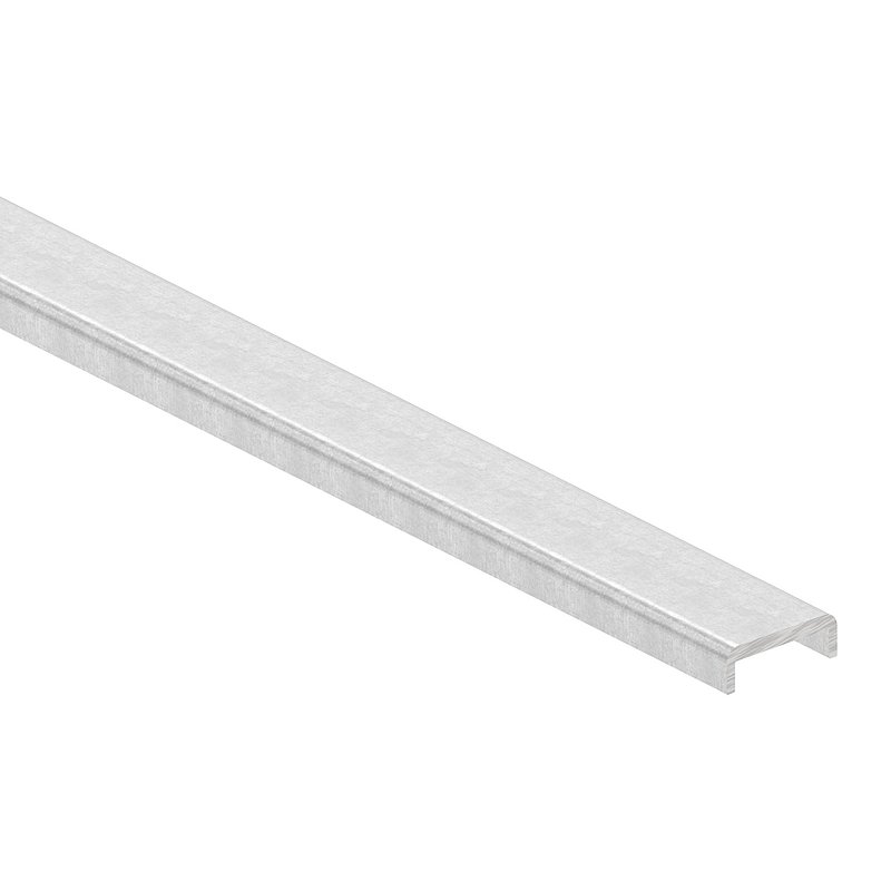 Edge protection EXTRA SLIM, for glass 12.00 - 13.52mm, L: 6000mm, raw aluminium